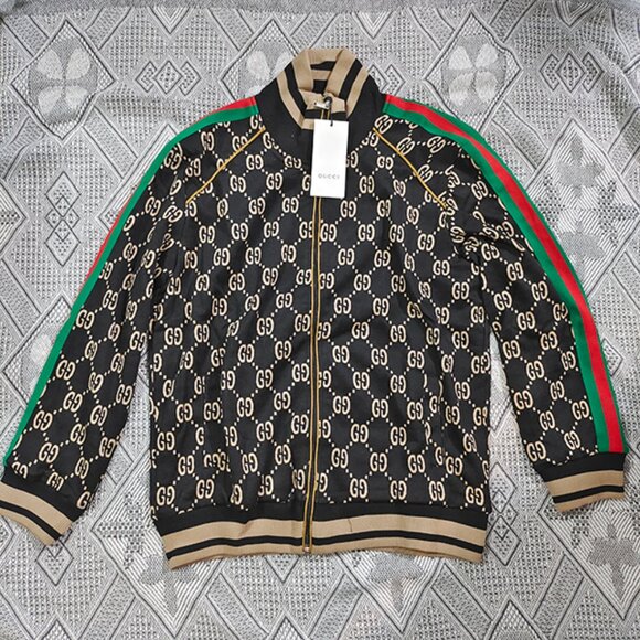 Gucci Classic Double G All-Over Print Baseball Jacket - Picture 1 of 10